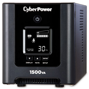 CyberPower OR1500PFCLCD Mini-Tower UPS, UL Rated, multifunction LCD panel, 8x NEMA 5-15R